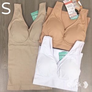 S - NWT 3-pk Control Shaper Camisoles